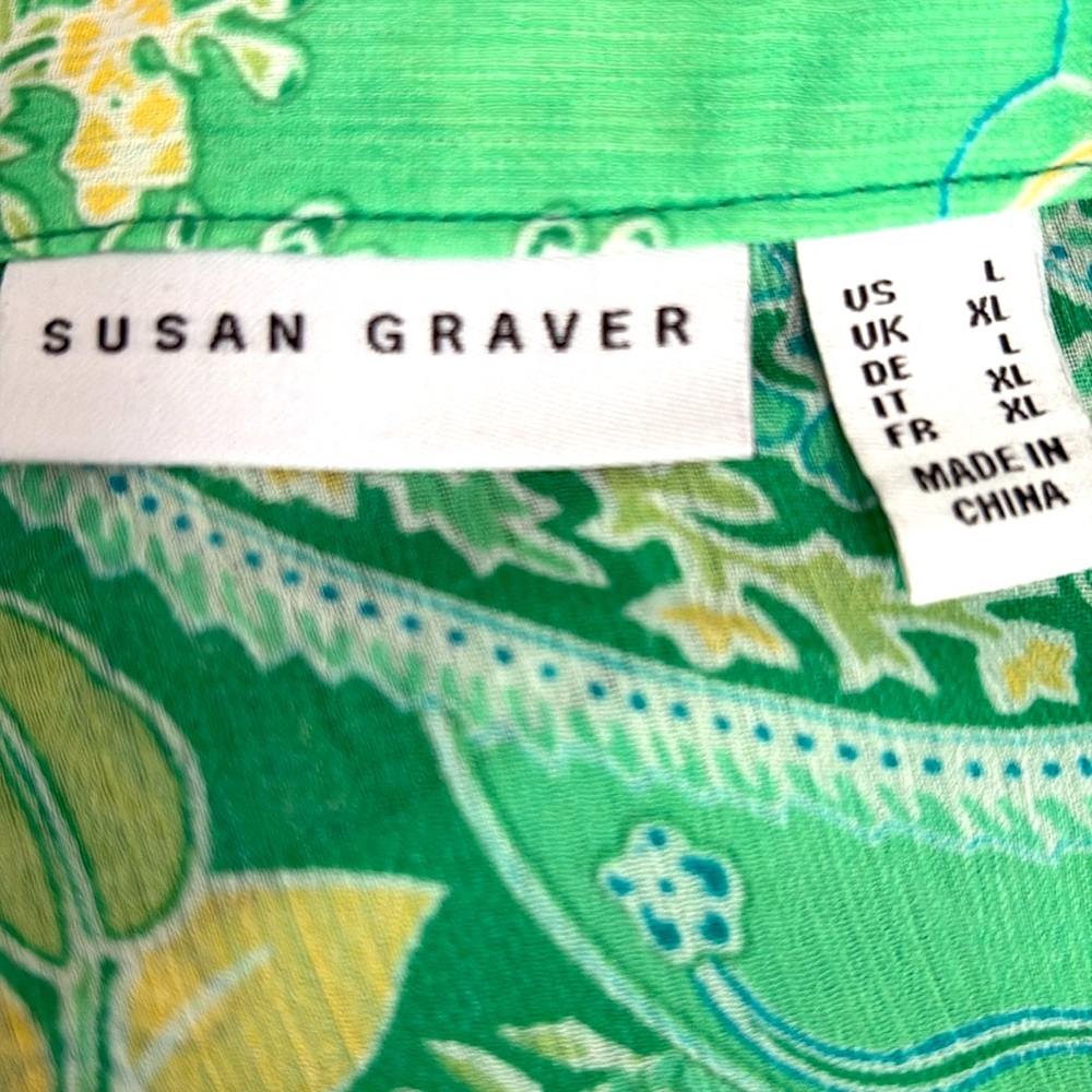 Susan Graver Sheer Paisley, Floral Blouse. NWOT - Picture 4 of 5